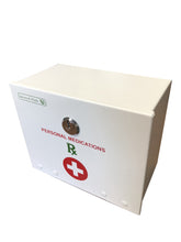 Load image into Gallery viewer, Secure-A-Meds Steel Locking Safe, keeping your Medications, C B D and Cannabis products private & secure. USA Patent Pending