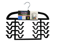 Load image into Gallery viewer, 2pc Black Velvety Sport Tank Top, Bra, Strappy Dress, Closet Organizer Hangers, USA Patented.