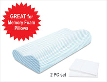 Load image into Gallery viewer, Luxe Dream Silky White Contoured Pillowcase for Neck and Back Support Pillows, 2 pc Set by DR. Organizer