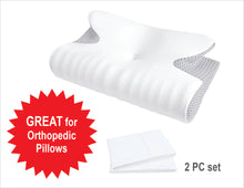 Load image into Gallery viewer, Luxe Dream Silky White Contoured Pillowcase for Neck and Back Support Pillows, 2 pc Set by DR. Organizer