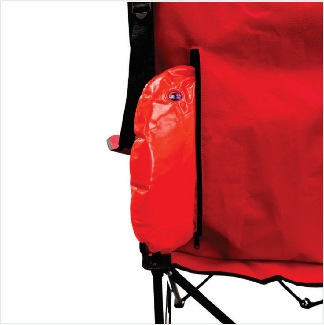 DR. ORGANIZER Inflate-A-Seat USA Patented Inflatable Seat Cushion with Built-in Pump, Lumbar & Arm Rests – Portable, Adjustable, Lightweight & Heavy Duty – Great for Camping, Hunting & Sports