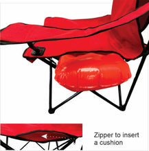 Load image into Gallery viewer, DR. ORGANIZER Inflate-A-Seat USA Patented Inflatable Seat Cushion with Built-in Pump, Lumbar &amp; Arm Rests – Portable, Adjustable, Lightweight &amp; Heavy Duty – Great for Camping, Hunting &amp; Sports
