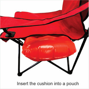 DR. ORGANIZER Inflate-A-Seat USA Patented Inflatable Seat Cushion with Built-in Pump, Lumbar & Arm Rests – Portable, Adjustable, Lightweight & Heavy Duty – Great for Camping, Hunting & Sports