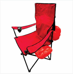 DR. ORGANIZER Inflate-A-Seat USA Patented Inflatable Seat Cushion with Built-in Pump, Lumbar & Arm Rests – Portable, Adjustable, Lightweight & Heavy Duty – Great for Camping, Hunting & Sports