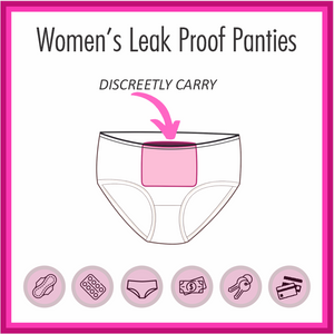 Blossom Wear Women's Leak Proof Panty, Set of 4 Black, by Dr. Organizer