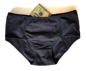 Blossom Wear Women's Leak Proof Panty, Set of 4 Black, by Dr. Organizer