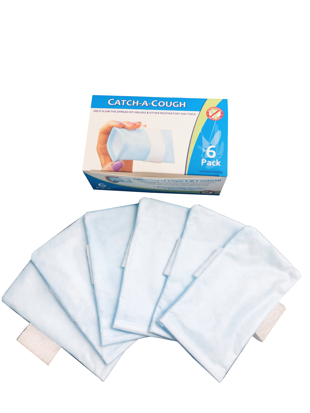 Catch-A-Cough, The USA Patented Comfortable Sanitary Cough Mask, 6 Count, by Dr. Organizer
