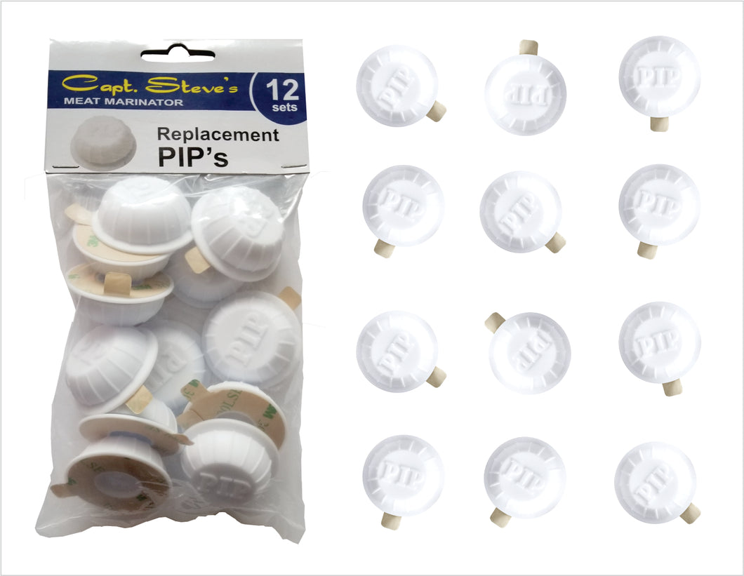 DR. ORGANIZER Capt Steve's Meat Marinator Kit, 12 pc Pack replacment pips