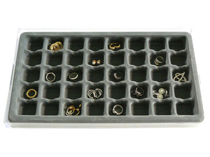 DR. ORGANIZER Stack Em 40 Compartment Jewelry Tray for Rings and Earrings