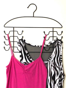 2pc Women's Sport Tank Top, Cami, Bra, Strappy Dress, Bathing Suit, Closet Organizer Hangers