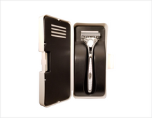 Load image into Gallery viewer, Dr. Organizer Prolong Razor Blade Life Extender Case (Patented) Now New &amp; Improved. Black Case with Velvet Inside, Fits Most Razors
