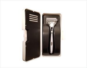 Dr. Organizer Prolong Razor Blade Life Extender Case (Patented) Now New & Improved. Black Case with Velvet Inside, Fits Most Razors