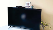 Load image into Gallery viewer, Flat Screen TV, Black Steel Shelf. USA Patent Pending Fits All Screens Size 32 Inch and Up. No Tools Needed

